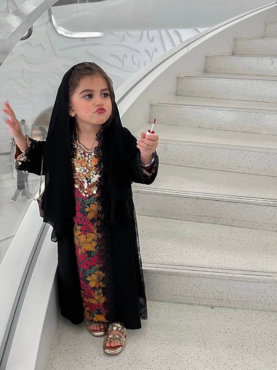 Layali Lace Kids Abaya